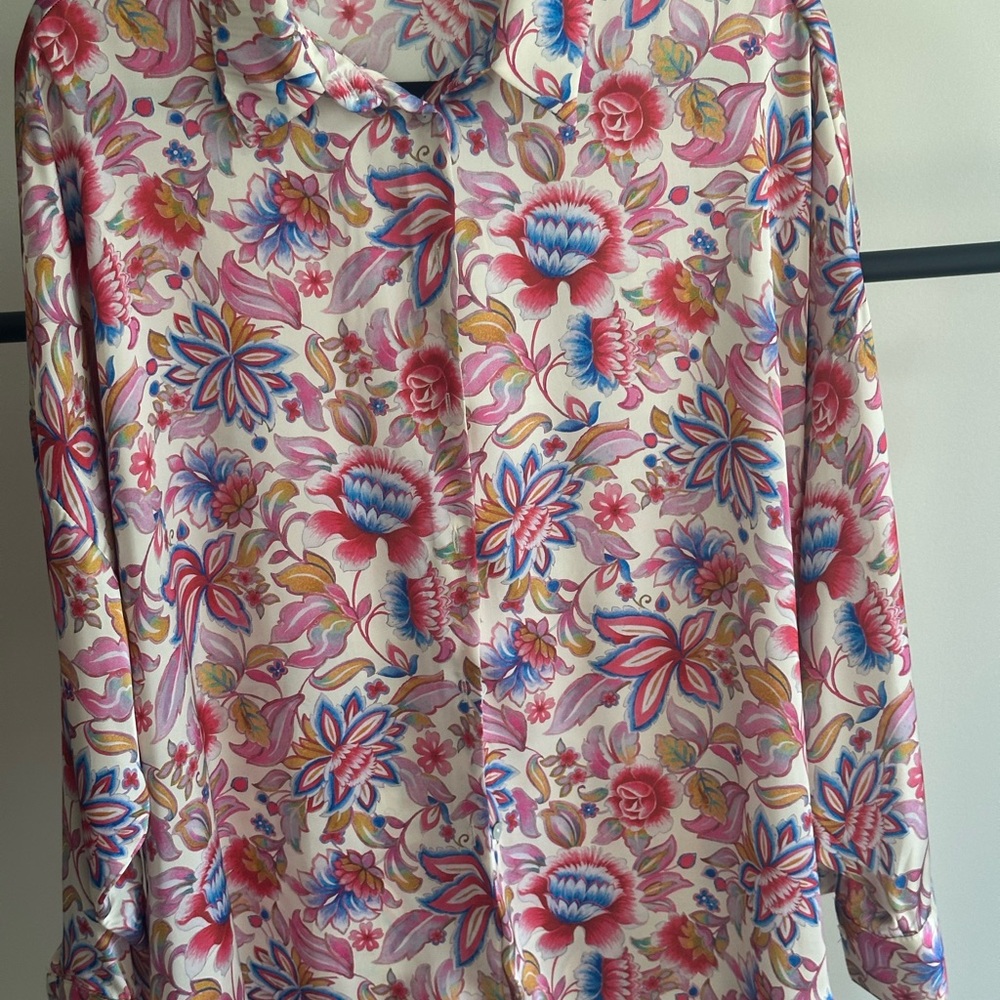 Zara Vibrant Floral Blouse